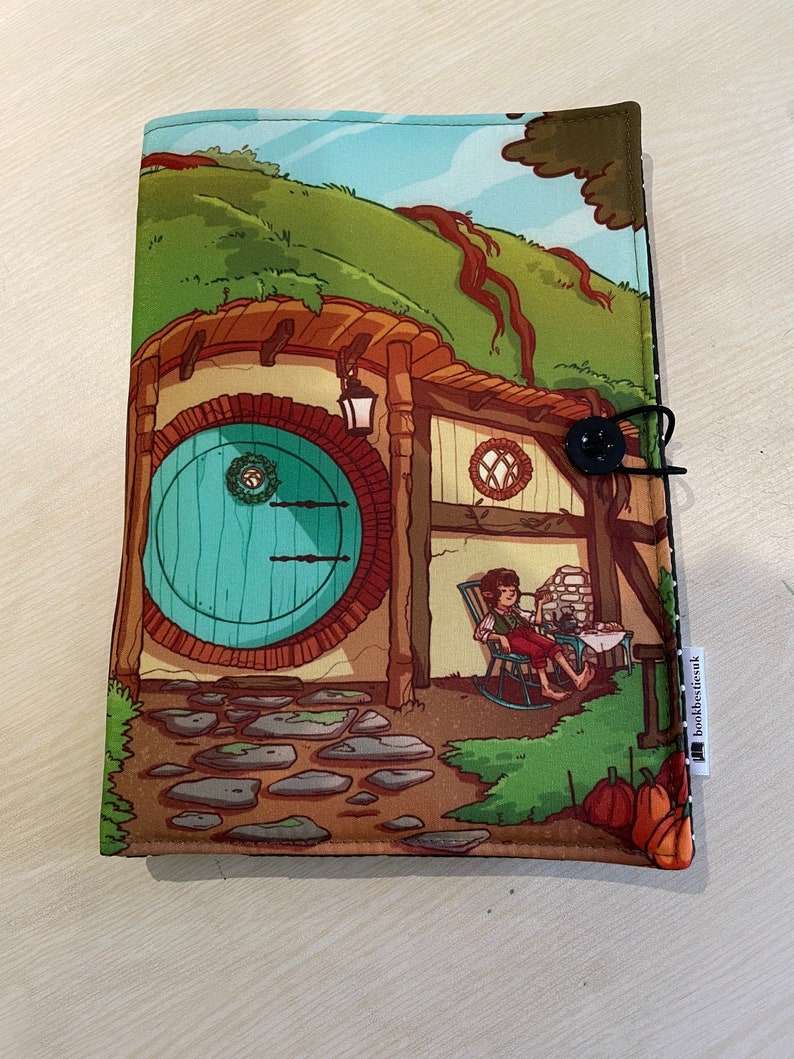 Cartoon The Hobbit bookbestie book cover book pouch bookbestie book sleeve book jackets, fabric dust jackets zip sold separately image 1
