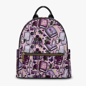 Slow burn romance bookish vegan leather bookish backpack bag reader gift bookworm book dragon handbag