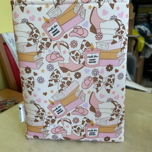 Smells like cowboy romance trope fabric book jacket book cover book pouch bookbestie book sleeve zip sold separately