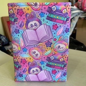 Labubooks bookish fabric book jacket book cover book pouch bookworm gift bookbestie book sleeve zip sold separately