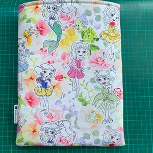 Cutie princess bookbestie book sleeve padded and lined hardback by request book jackets, fabric dust jackets