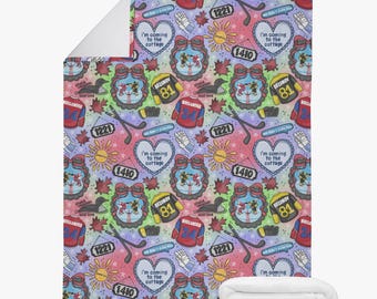 MM Hockey romance ombre bookish soft cosy reading blanket