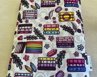 Pride book stacks bookbestie book sleeve padded and lined book protector **2 sizes** book jackets, fabric dust jackets
