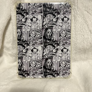 Tarjeta insertable para lector electrónico Kindle con diseño de película de terror y cómic, para funda transparente, accesorio decorativo para Kindle, Kindle, Paperwhite, Oasis, Scribe de 12.ª generación
