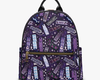 Bookmark tropes bookish vegan leather bookish backpack bag handbag