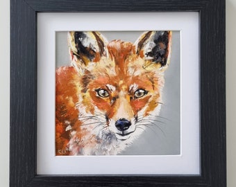 Original Art, Fox Painting, Fox Portrait, Pastel on Paper, Pastel Drawing, Wildlife Painting, Animal Wall Art, Framed