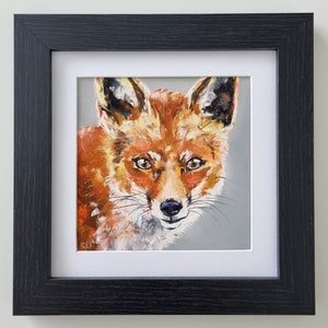 Original Art, Fox Painting, Fox Portrait, Pastel on Paper, Pastel Drawing, Wildlife Painting, Animal Wall Art, Framed
