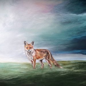 Originele kunst, Fox portret, pastel schilderij, dierenmuurkunstwerk, wildlife kunst, gesigneerd, 30x40cm