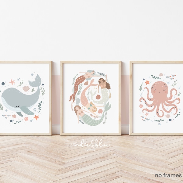 Turtle Nursery Decor Ocean Sea Turtle Print Neutral Ocean Girl Nursery ...