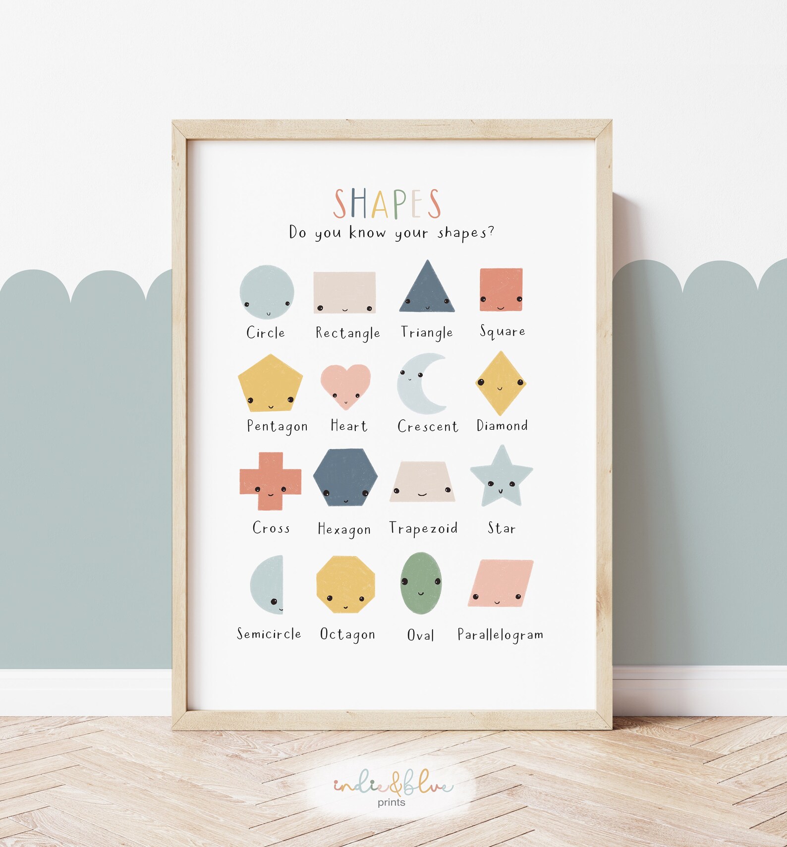 Set of 6 Educational Prints, Alphabet and Numbers Prints, Playroom ...