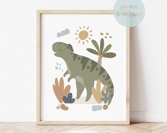 Dinosaur Poster, Dinosaur Nursery Print, Bedroom Decor, Boy Nursery Decor, Educational Poster, Playroom Prints, Kids Wall Art