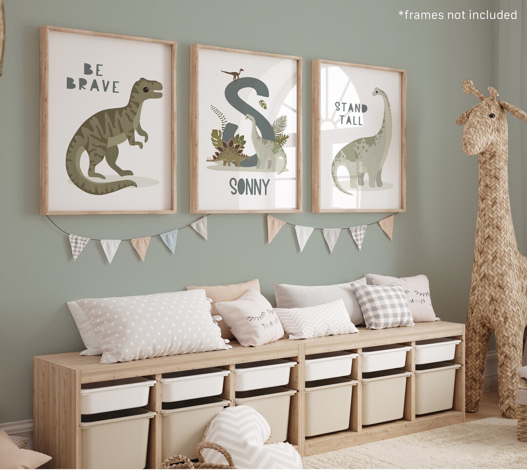 Blauwe Dinosaurus opvouwbare kinderbank, 2-in-1 slaapbank, kinderstoel