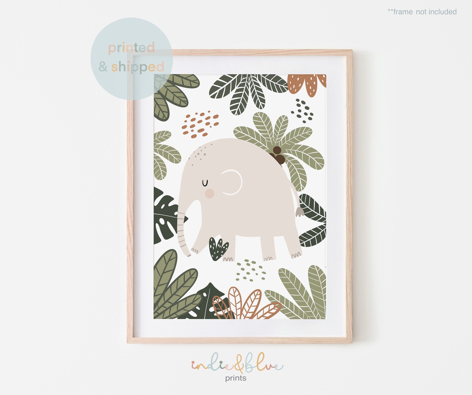Elephant Print, Jungle Animals Nursery Print, Safari Animal Print ...
