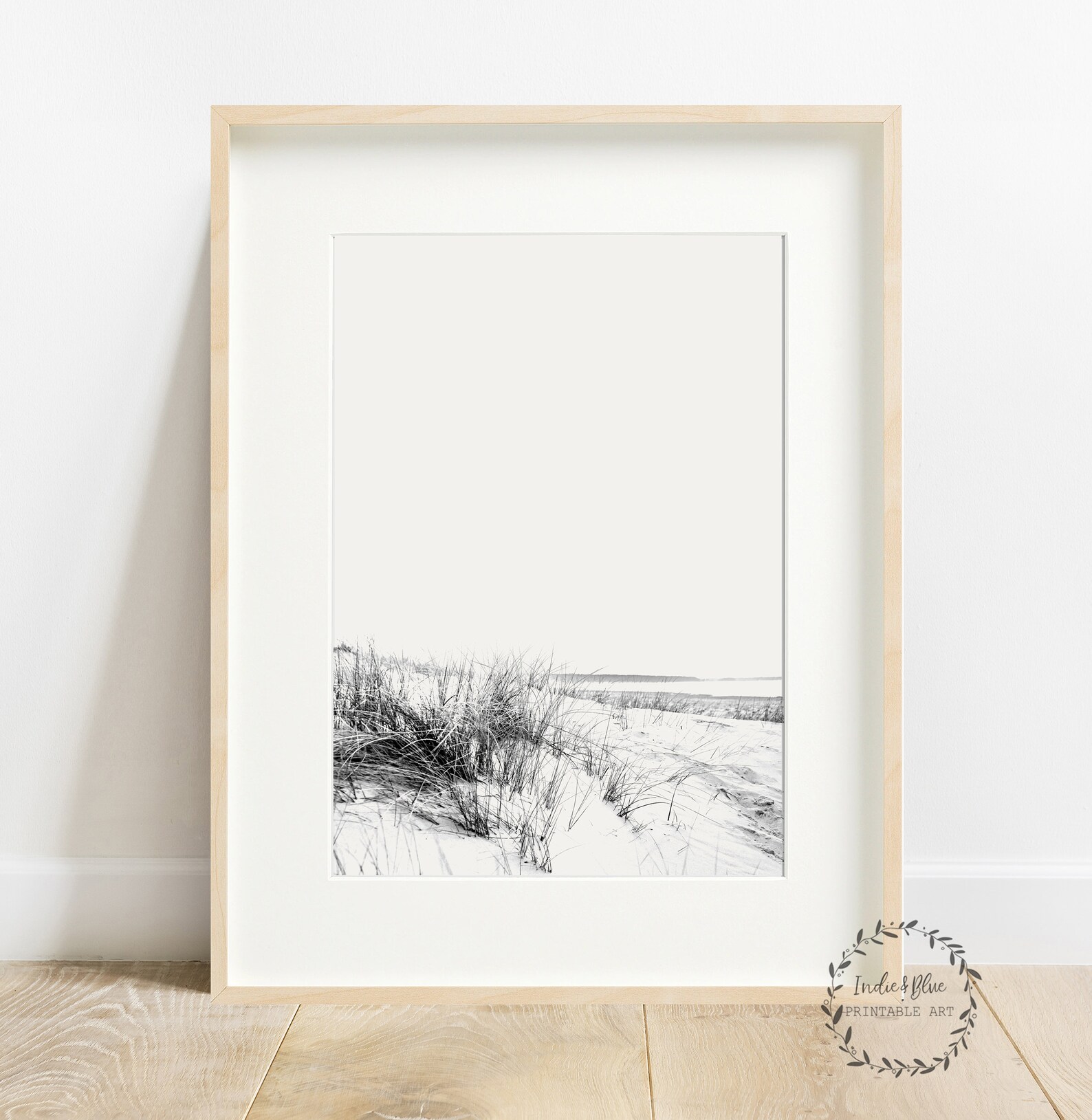 2 Black and White Beach Coastal Prints Printable Art Sea Etsy