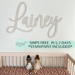 Freestanding Wooden Name Sign for Nursery | 3D Wooden Letter Name Sign | Wooden Name Cutout | Personalized Nursery Decor | Baby Shower Gift