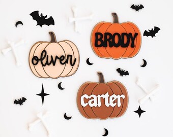 Halloween Basket Tag | Boo Basket Tag | Personalized Wood and Acrylic Halloween Pumpkin Tag