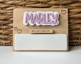 First Day of School Sign | Changeable Back to School Sign | Personalized Dry Erase 1st Day of School Sign | Custom Acrylic School Photo Prop