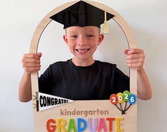 Personalized Graduation Frame | Kindergarten Graduation Sign | Custom School Photo Prop | Preschool Graduation Keepsake | Teacher Classroom