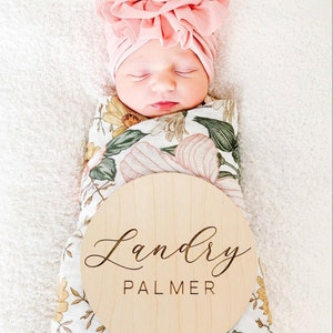 Birth Announcement Sign / Engraved Wooden Name Sign / Name Announcement Plaque / Wooden Nursery Decor / Newborn Photo Prop /Baby Shower Gift image 9