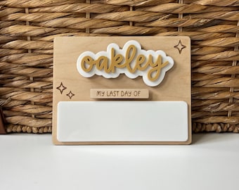 First Day of School Sign | Changeable Back to School Sign | Personalized Dry Erase 1st Day of School Sign | Custom Acrylic School Photo Prop