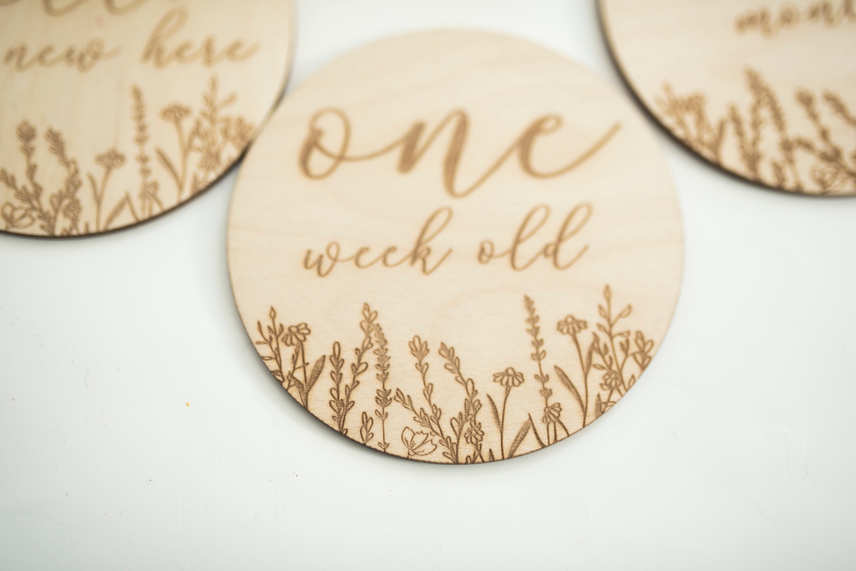 Baby Milestone Cards / Wooden Milestone Baby Cards / Engraved | Etsy