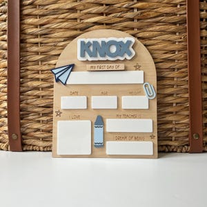 First Day of School Sign | Changeable Back to School Sign | Personalized Dry Erase 1st Day of School Sign | Custom Acrylic School Photo Prop