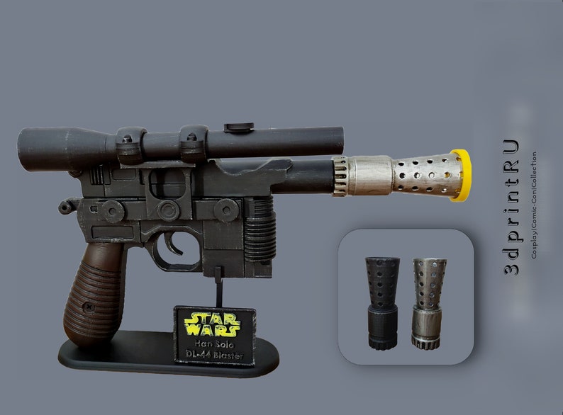 Han Solo Blaster DL44 Star Wars prop cosplay Etsy
