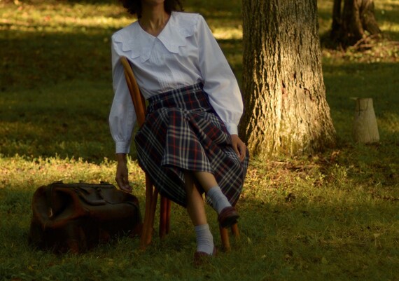 1980s cotton statement embroidered collar puff sle
