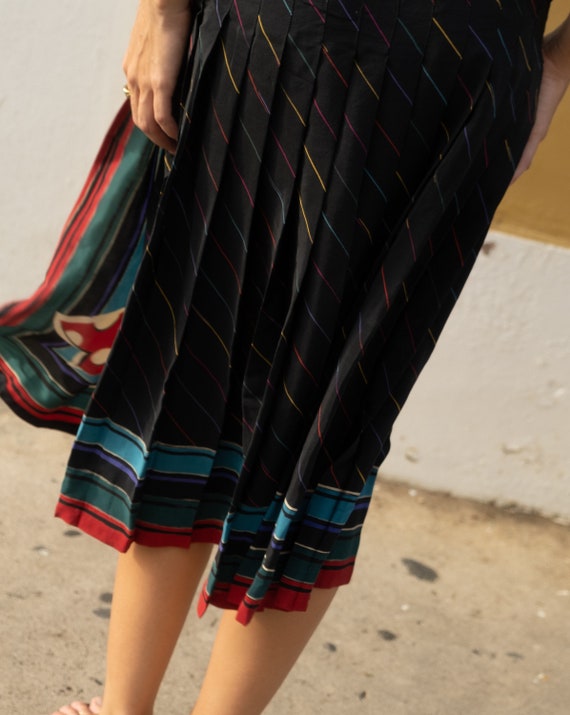 1970s Italian silk 3 piece skirt set, small - image 3