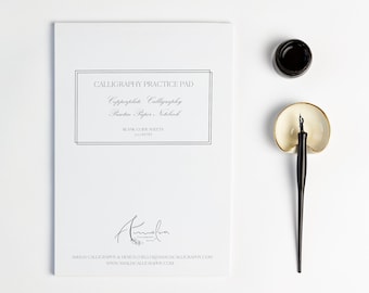 Calligraphy Practice Paper Pad, Beginners Modern Calligraphy Practice, Calligraphy Kit, Lettering guide, Creative gift, High-quality paper