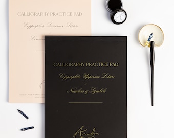 Learn Copperplate Calligraphy Workbooks - Lowercase & Uppercase Letters | Beginner Calligraphy |Learn Calligraphy|Calligraphy Guide