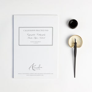 Calligraphy Practice Paper Pad, Beginners Modern Calligraphy Practice, Calligraphy Kit, Lettering guide, Creative gift, High-quality paper
