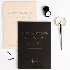 Impara i quaderni di esercizi sulla calligrafia su rame - Lettere minuscole e maiuscole / Calligrafia per principianti / Impara la calligrafia / Guida alla calligrafia