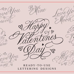 Letras del día de San Valentín, citas de amor de caligrafía de feliz día de San Valentín