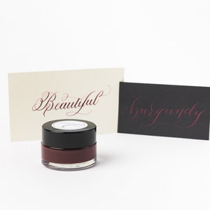 Burgundy Calligraphy Ink, Handmade Calligraphy Ink, Modern Calligraphy Ink, Dip Pen Ink, Pointed Pen Ink, Modern Calligraphy Supplies