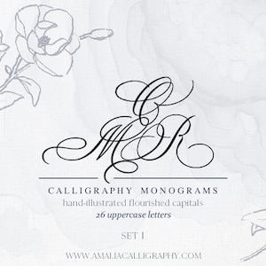 Pacote SVG de monograma, letras de monograma SVG, download digital, arquivos cortados (arquivos svg/png individuais), iniciais manuscritas, logotipo de caligrafia