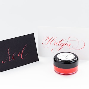 Red Calligraphy Ink, Handmade Calligraphy Ink, Modern Calligraphy Ink, Dip Pen Ink, Pointed Pen Ink, Modern Calligraphy Supplies, Red Ink