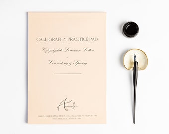 Calligraphy Practice Pad - Lowercase Letters*Learn Calligraphy Step by Step Guide*Beginner Calligraphy kit* Lettering Practice Sheets