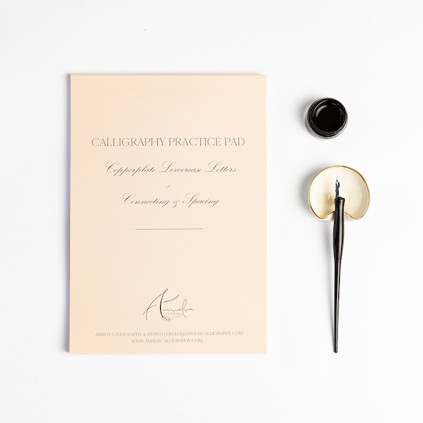 Copperplate Lowercase Calligraphy Practice Sheets - Etsy