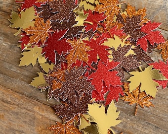 Autumn Leaves Bridal Thanksgiving Table Scatter Confetti