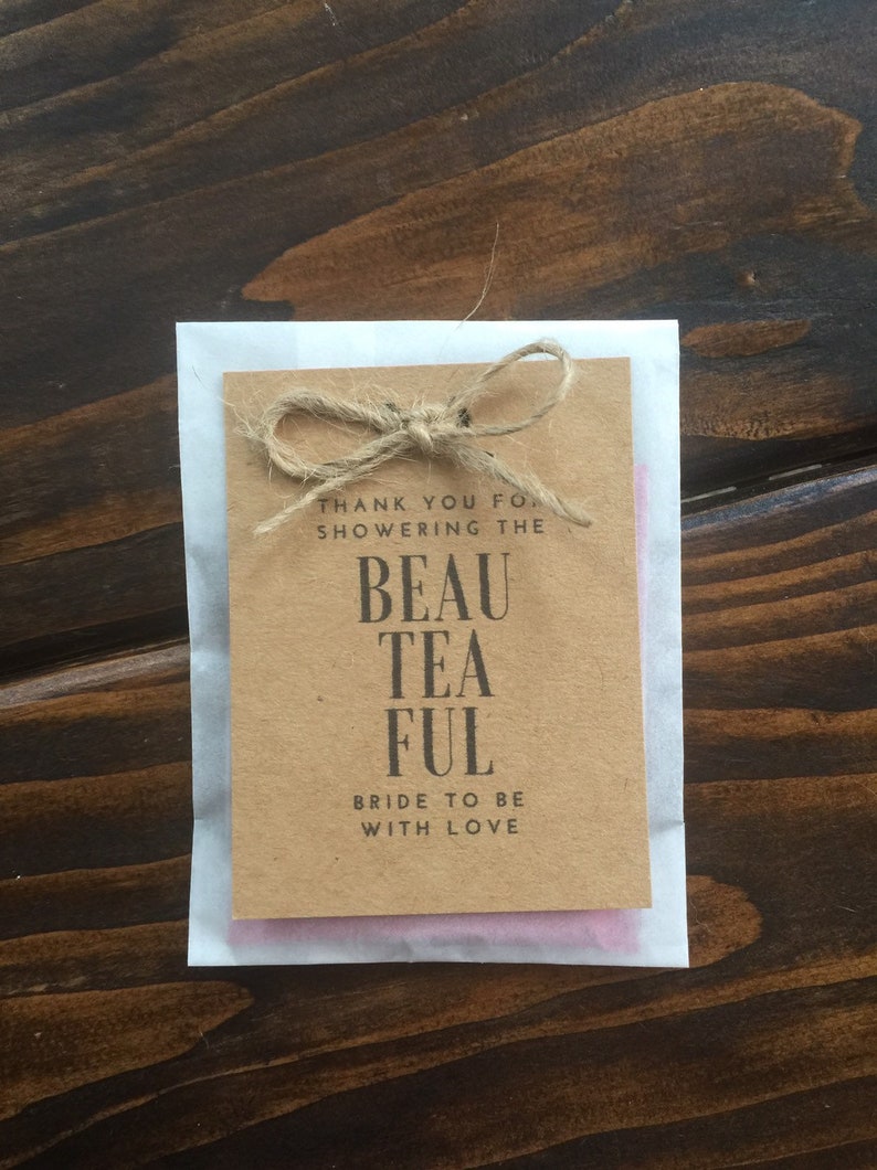 Bridal Shower Bridal Tea Favors Tea Bag Favors Tea Bags Etsy
