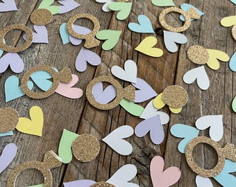 Pastel Hearts Bridal Shower Table Scatter