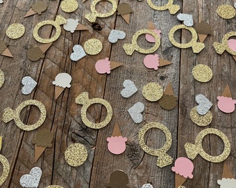 All Scooped Up Neapolitan Ice Cream Bridal Shower Table Scatter Confetti