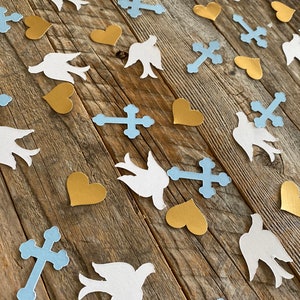 Christening Baptism Celebration Table Scatter Confetti Crosses Doves Hearts 150 pcs