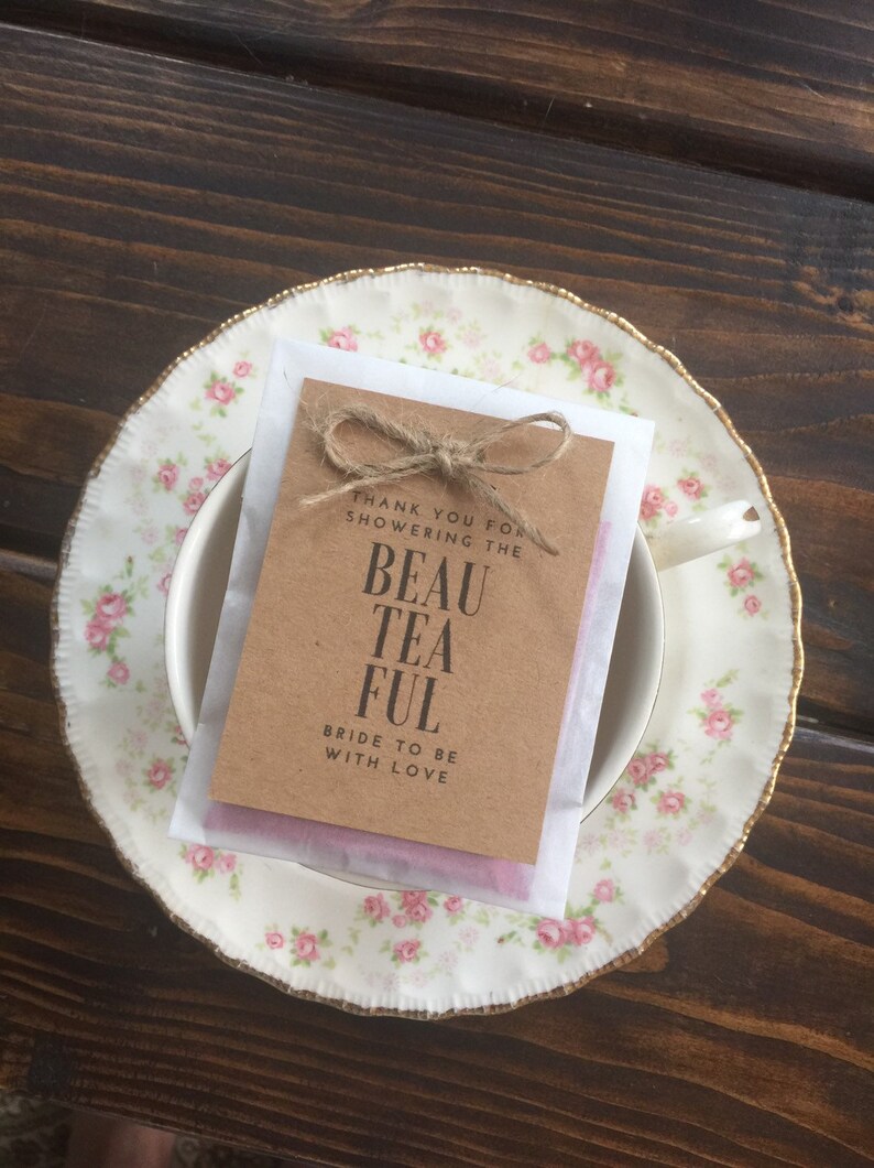 Bridal Shower Bridal Tea Favors Tea Bag Favors Tea Bags Etsy