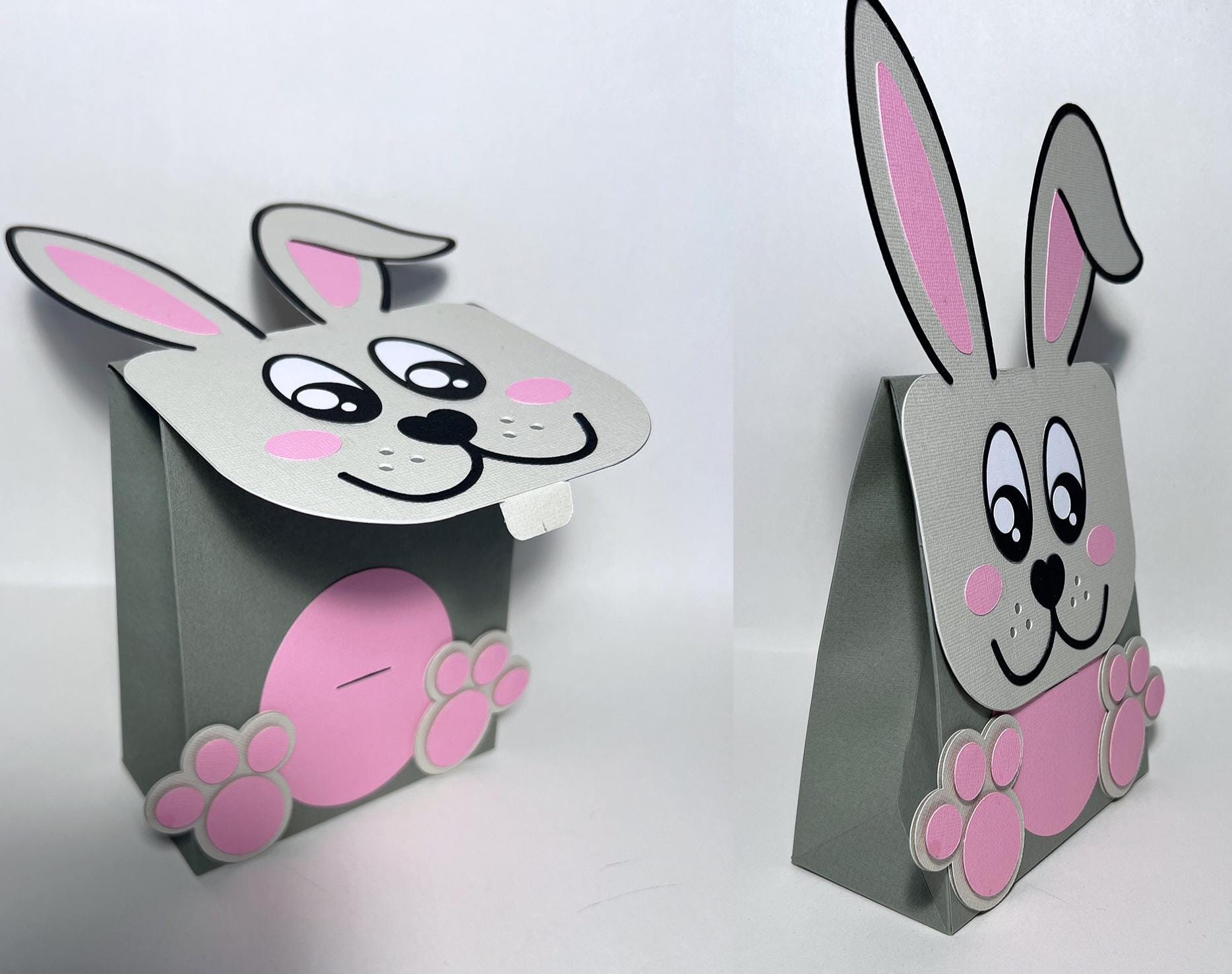 Easter Bunny SVG File for Cricut Bunny Gift Bag Favor Box Easter SVG ...
