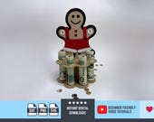 Christmas Money Cake Svg Christmas SVG File Money Holder Cricut Project Money Roll Gift SVG for Cricut DXF Gingerbread Man Layered Project