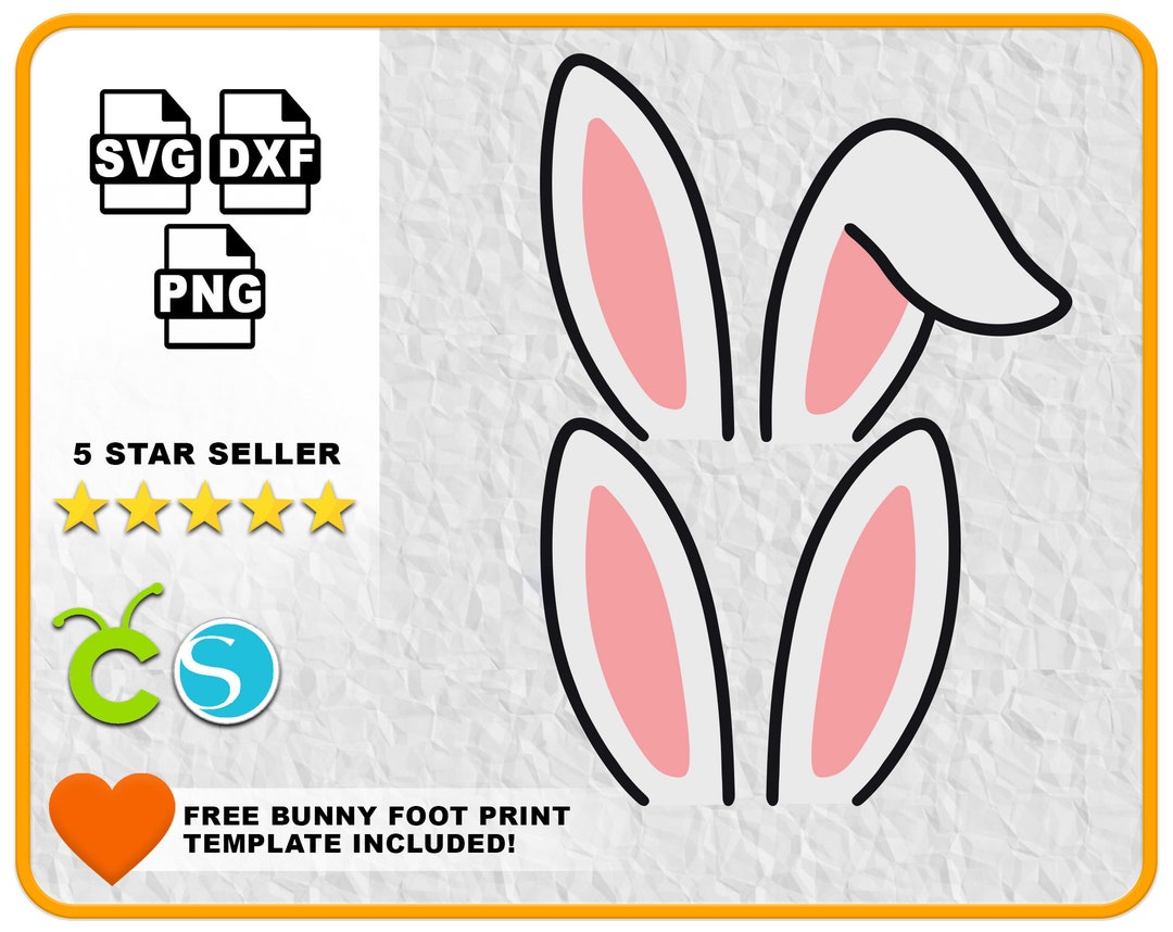 Easter Bunny Ears SVG File for Cricut Bunny Cricut Easter Template for ...