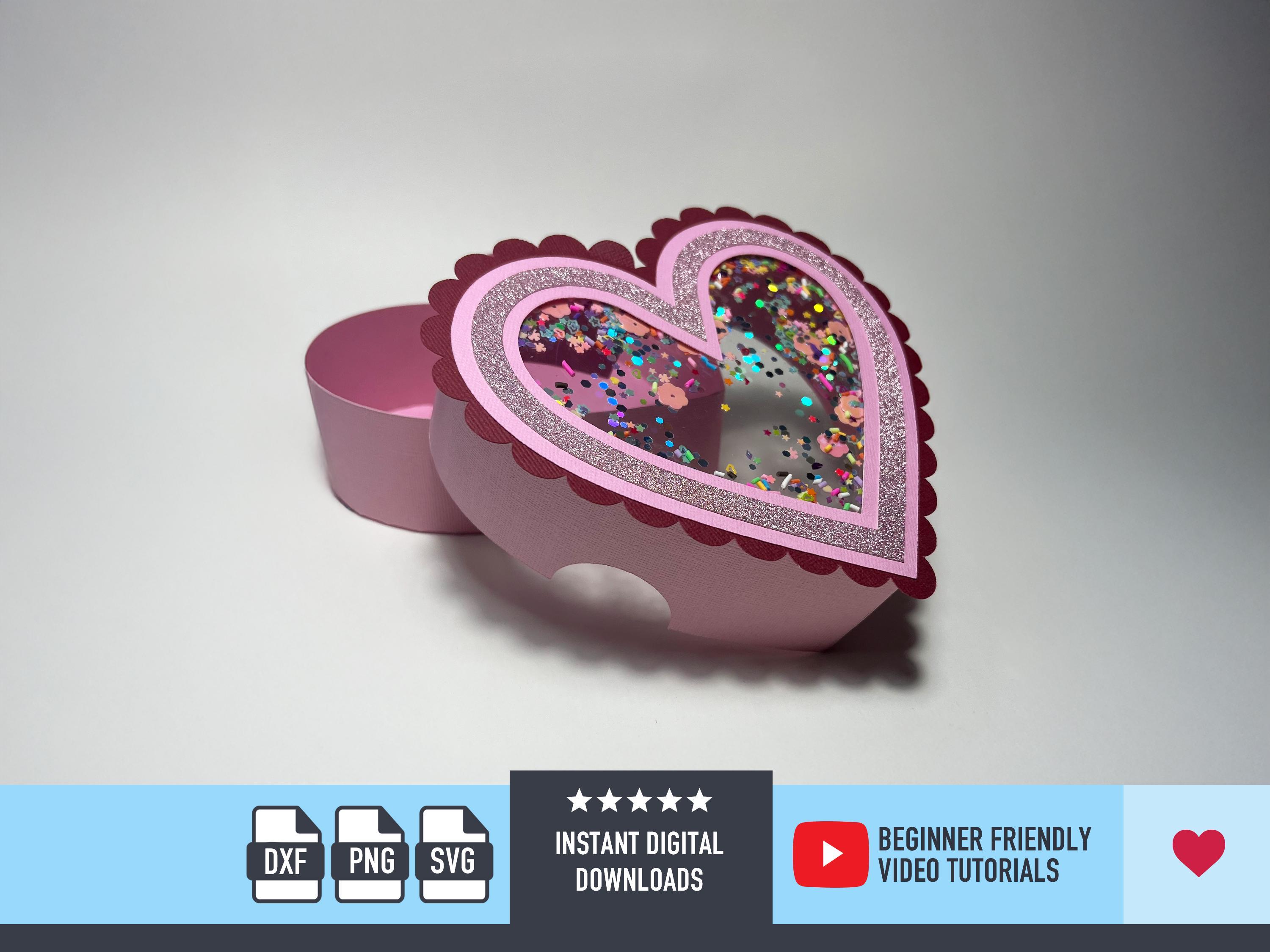 Heart Box SVG File for Cricut and Silhouette 3D Heart Gift Box Favour ...