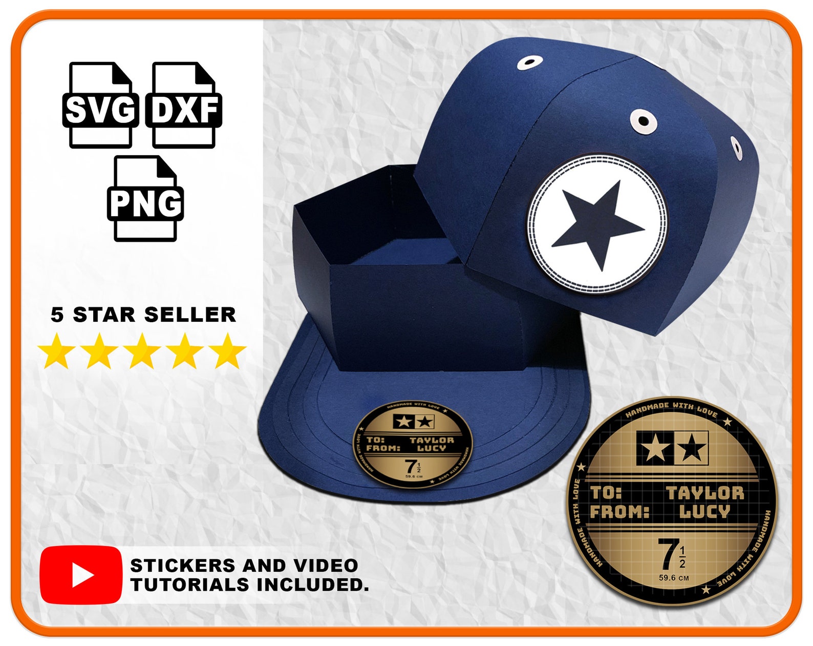 Baseball Cap Box SVG File 3D Gift Box Favour Box Favor SVG Etsy UK